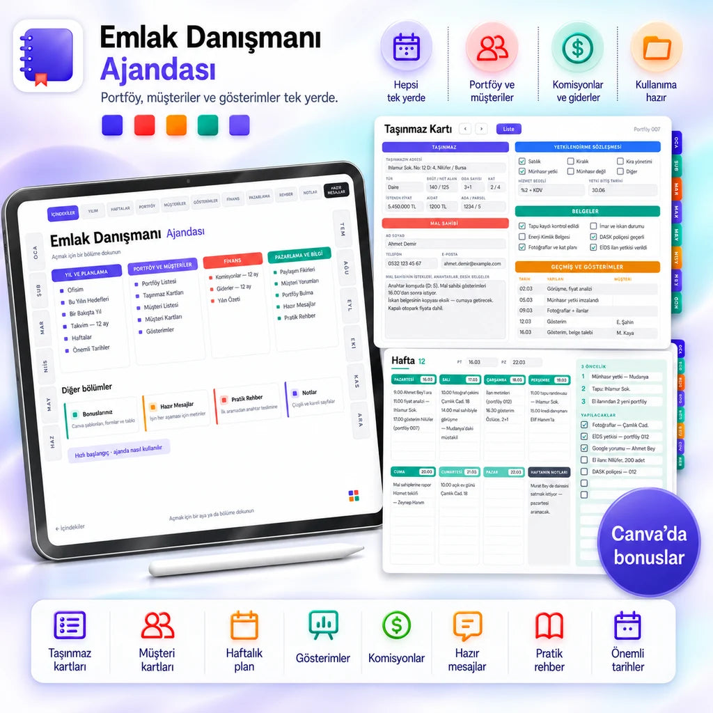 Emlak Danışmanı Ajandası