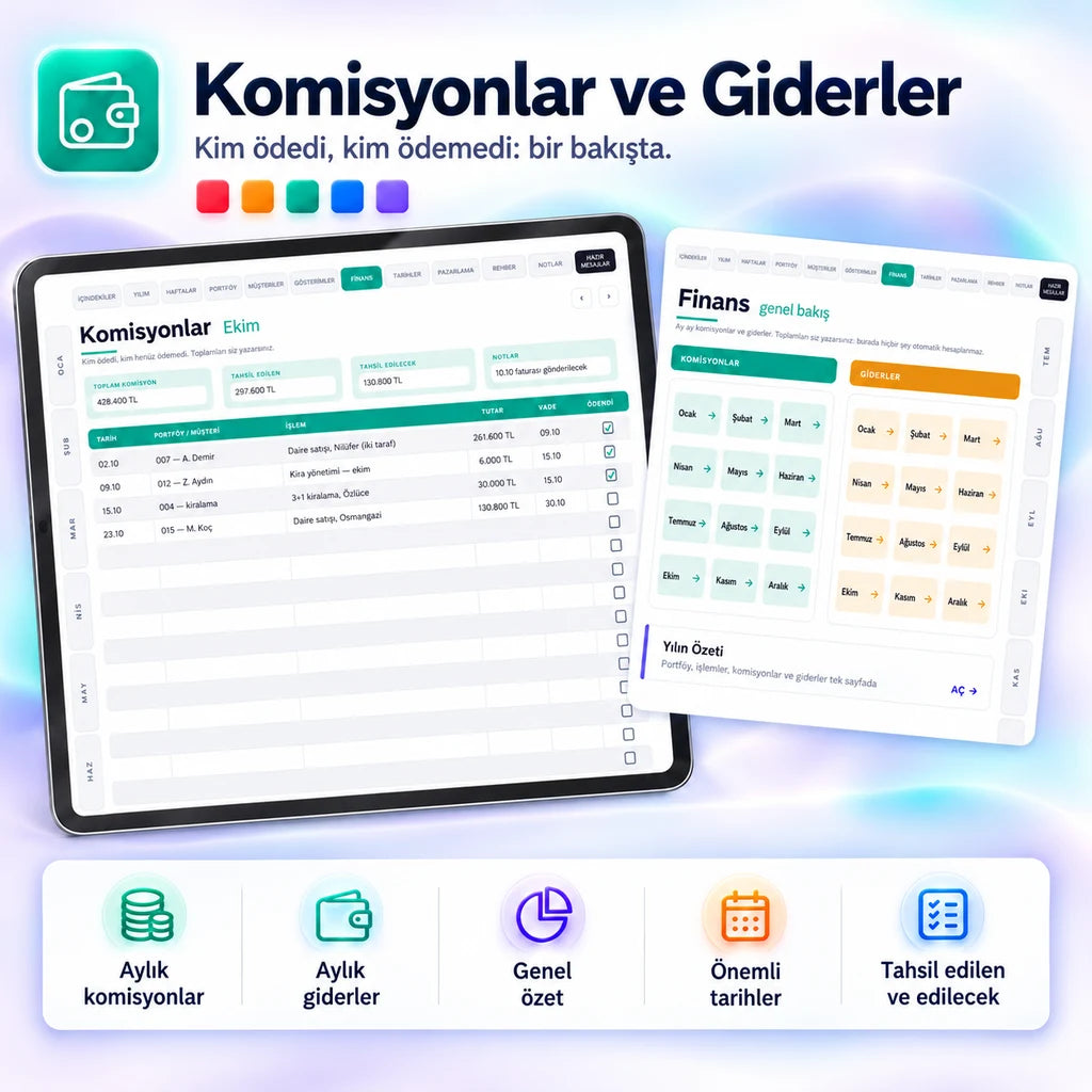 Emlak Danışmanı Ajandası