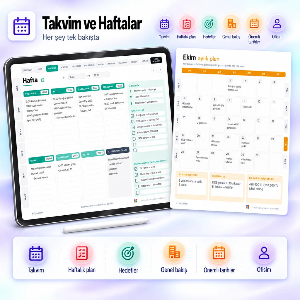 Emlak Danışmanı Ajandası